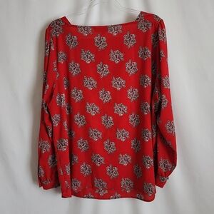 Loft Square Neck Floral Print Plus Size Blouse 18
